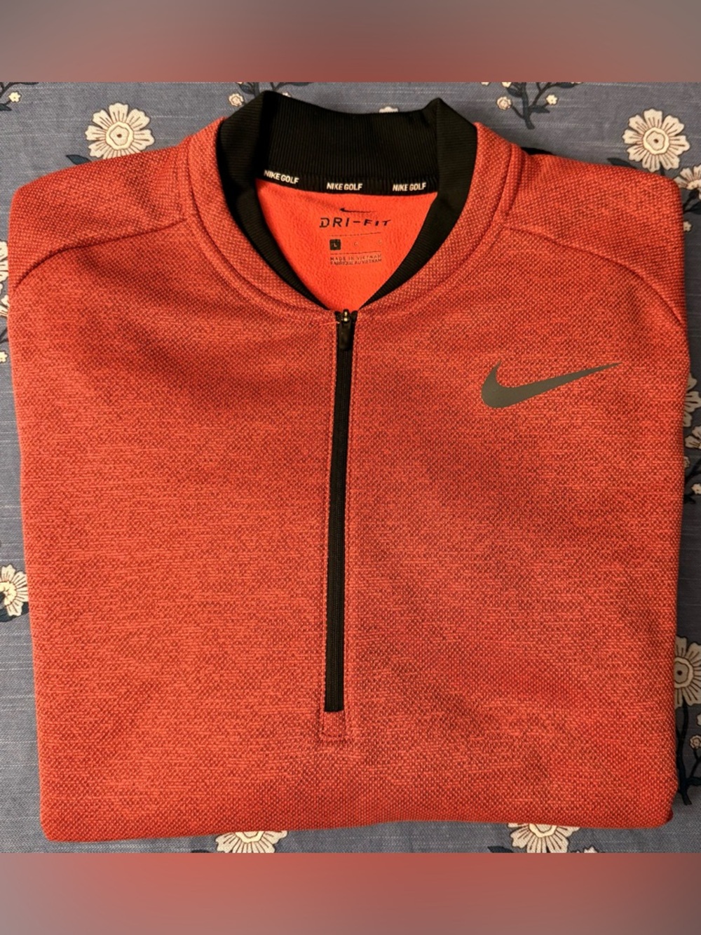 Nike Golf Dri-FIT 1/4 Zip Pullover – Siren Red – Men’s Size Large – EUC